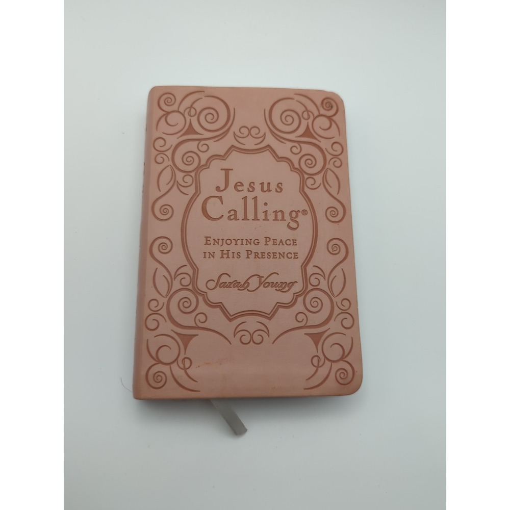 Jesus Calling Sarah Young Devotional Pink Embossed Leatherette Thomas Nelson '04